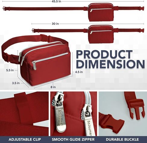 حقيبة حزام White Fanny Pack للنساء I Cross Body Fanny Packs للنساء - حقائب طويلة تمر بالجسم حقيبة خصر صغيرة للرجال - حقيبة خصر أنيقة - بدون استخدام اليدين للمشي لمسافات طويلة والجري والهالوين والسفر in Kuwait