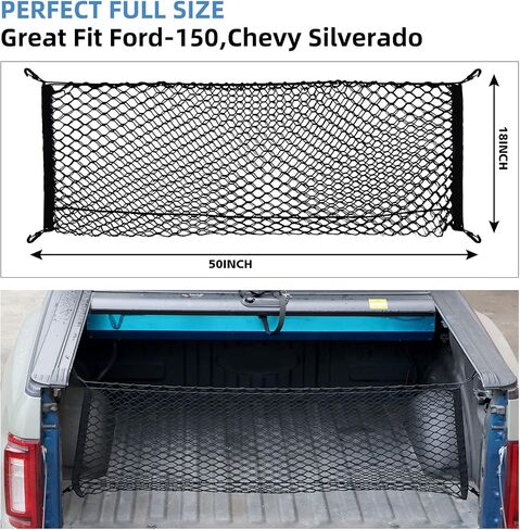 Truck Bed Cargo Net for Trunk Storage，Mesh Storage Cargo Trunk Organize Grocery Holder，Cargo Net for Pickup Truck Bed Automotive Cargo Nets in Saudi Arabia