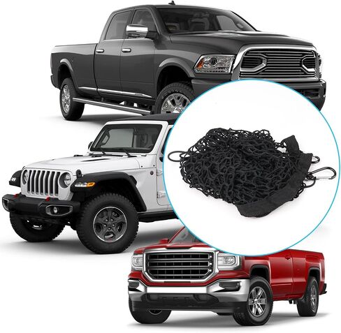 Truck Bed Cargo Net for Trunk Storage，Mesh Storage Cargo Trunk Organize Grocery Holder，Cargo Net for Pickup Truck Bed Automotive Cargo Nets in Saudi Arabia