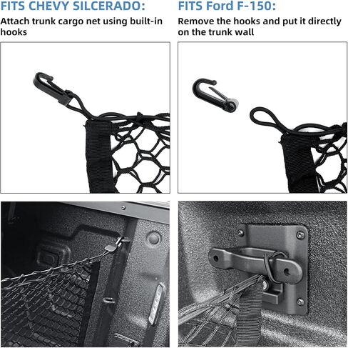 Truck Bed Cargo Net for Trunk Storage，Mesh Storage Cargo Trunk Organize Grocery Holder，Cargo Net for Pickup Truck Bed Automotive Cargo Nets in Saudi Arabia