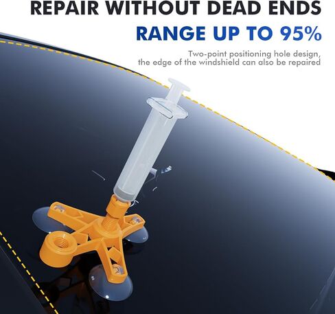 طقم إصلاح الزجاج الأمامي، طقم إصلاح الزجاج الأمامي للشقوق التلقائية، طقم إصلاح شرائح الزجاج الأمامي للسيارة مع محاقن الضغط، قطعتان من راتنج إصلاح الزجاج الأمامي لإصلاح الشقوق والرقائق والخدوش على شكل نجمة in Kuwait