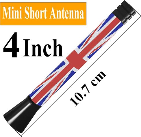4 Inch Red Flag Short Antenna for BMW Mini Cooper (2001-2022), Mini Cooper Antenna Replacement Mast in Saudi Arabia