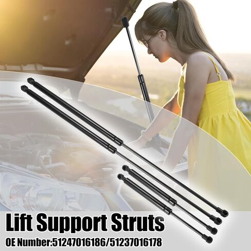 X AUTOHAUX 4pcs Front Hood & Rear Liftgate Lift Support Gas Struts Gas Spring Shock for BMW E85 Z4 2003-2008 in Saudi Arabia