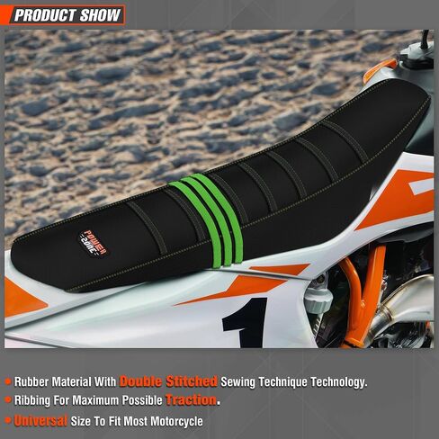 Universal Gripper Dirt Bike Seat Cover - Ribbed Dirt Bike Seat Cover for Motorcycle Enduro Bike Neon in Saudi Arabia