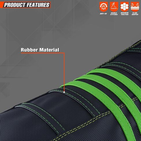 Universal Gripper Dirt Bike Seat Cover - Ribbed Dirt Bike Seat Cover for Motorcycle Enduro Bike Neon in Saudi Arabia