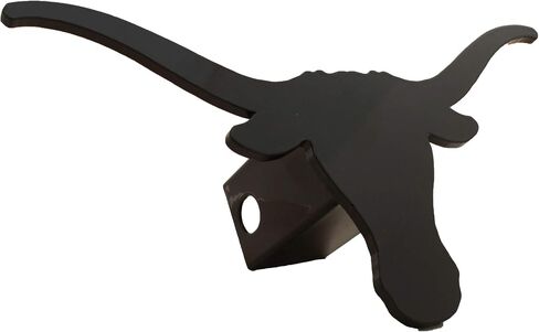 Solid Metal Customer Shaped Hitch Cover (Texas Longhorns) in Saudi Arabia