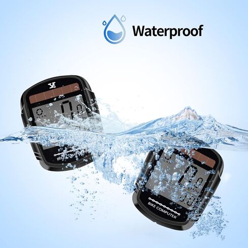 Solar Bike Computer Bicycle Wireless Speedometer and Odometer Waterproof Backlight with Digital LCD Display for Outdoor Cycling and Fitness Multi Function in Kuwait