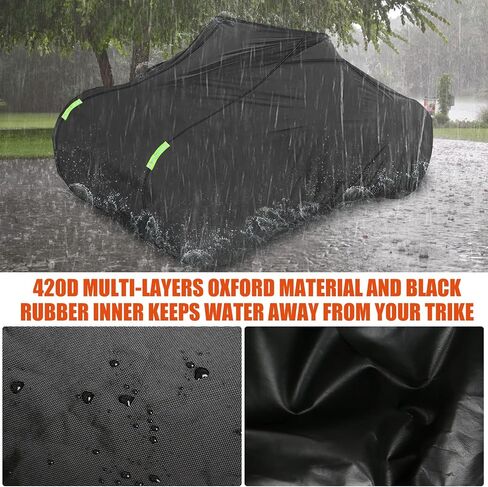 Waterproof Full Cover Replace for Can-Am Spyder F3, 420D Oxford Heavy Duty All Weather Cover with Reflective Strips for Snow Rain Dust Hail Protection (Spyder 105) in Saudi Arabia