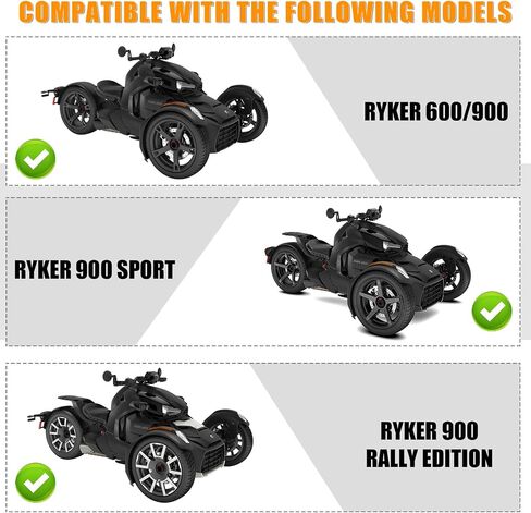 Waterproof Full Cover Replace for Can-Am Spyder F3, 420D Oxford Heavy Duty All Weather Cover with Reflective Strips for Snow Rain Dust Hail Protection (Spyder 105) in Saudi Arabia