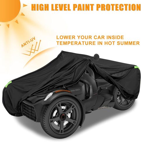 Waterproof Full Cover Replace for Can-Am Spyder F3, 420D Oxford Heavy Duty All Weather Cover with Reflective Strips for Snow Rain Dust Hail Protection (Spyder 105) in Saudi Arabia