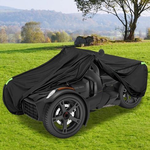 Waterproof Full Cover Replace for Can-Am Spyder F3, 420D Oxford Heavy Duty All Weather Cover with Reflective Strips for Snow Rain Dust Hail Protection (Spyder 105) in Saudi Arabia