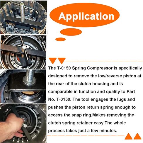 أداة نقل ضاغط زنبركي لمبيت القابض الخلفي T-0150/ضاغط زنبركي للقابض المنخفض والعكس متوافق تمامًا مع GM Powerglide ALGP in Kuwait