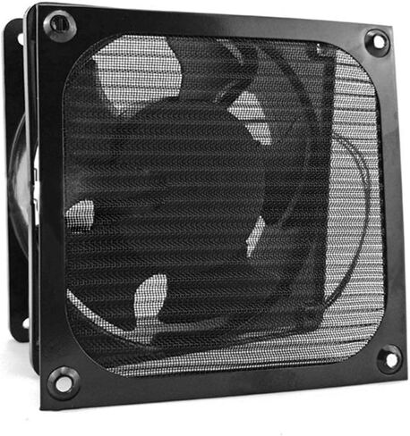 إنشاء فكرة 5 قطع جهاز كمبيوتر شخصي 120 ملم مجموعة شواية فلتر مروحة مع مسامير M5 تبريد تهوية مقاومة للغبار قابلة للغسل من الفولاذ المقاوم للصدأ باللون الأسود in Kuwait