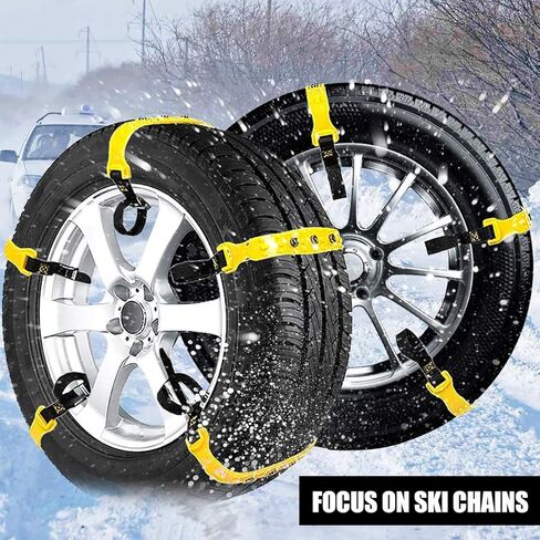سلاسل الثلج للسيارة، 10 قطع من سلاسل الإطارات الآمنة للجر في حالات الطوارئ والطين الثلجي لسيارات الدفع الرباعي والسيارات in Kuwait