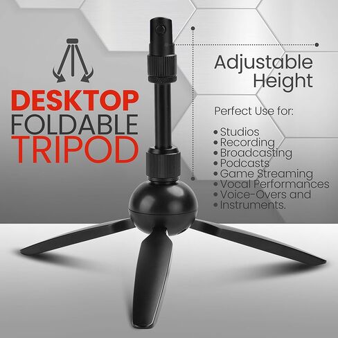 PyleUSA USB Cardioid Condenser Microphone - Audio Mic w/USB Cable, Built-in Pop Filter, Adjustable Desktop Stand - for Gaming PS4, Streaming, Podcasting, Studio, YouTube - PDMIUSB75 in Saudi Arabia