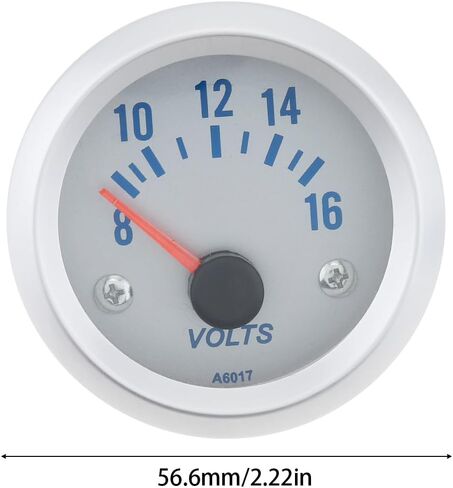 12V Universal LED Electrical Car Voltmeter Voltage Gauge Meter, 2" 52mm 8-16V Blue Light Voltage Meter Gauge Voltmeter for Auto Car in Saudi Arabia