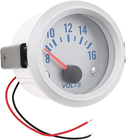 12V Universal LED Electrical Car Voltmeter Voltage Gauge Meter, 2" 52mm 8-16V Blue Light Voltage Meter Gauge Voltmeter for Auto Car in Saudi Arabia