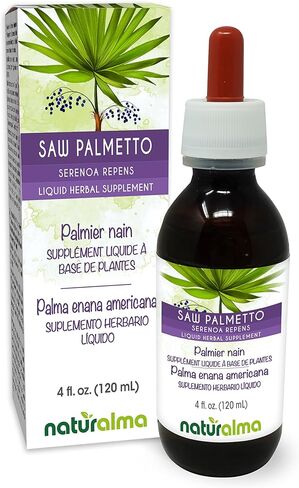 Naturalma Saw Palmetto (Serenoa repens or Sabal serrulata) Fruit Alcohol-Free Tincture 4 fl oz Liquid Extract in Drops | Herbal Supplement | Vegan | Product of Italy in Saudi Arabia