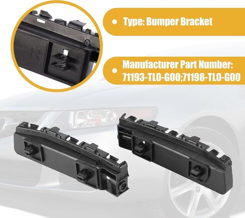 X AUTOHAUX 1 Pair Front Bumper Brackets Spacer Retainer for Acura TSX 2009-2014 Front LH and RH Side 71193-TL0-G00 71198-TL0-G00 in Saudi Arabia