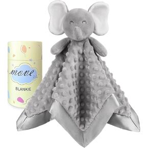 MOVEPAI Pink Elephant Baby Security Blanket Loveys for Babies Girls, 16" Soft Baby Lovey Blanket, Baby Snuggle Toy Stuffed Animals Blankie, Baby Girls Gifts for Infant and Toddler in Kuwait