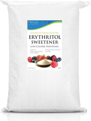 Focus Nutrition Erythritol Sweetener Individual Packets 70 Count Bag - Low Calorie, Carb, Keto Friendly Sugar Substitute in Kuwait
