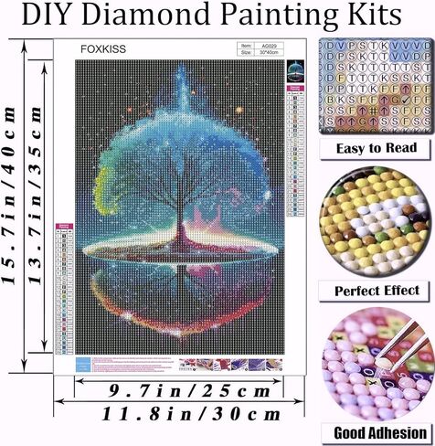 FOXKISS Gnome Diamond Art Painting Kits for Adults, Full Drill Diamond Dots Paintings for Beginners, Round 5D Paint with Diamonds Pictures Gem Art Painting Kits DIY Crafts Kits 12x16inch in Saudi Arabia