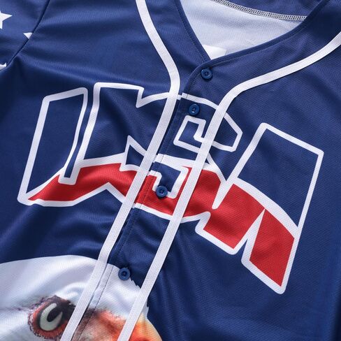 American Flag Button Down Shirt USA Baseball Jersey for Women Patriotic Shirts 4th of July Casual Tee Blouse Tops in Kuwait
