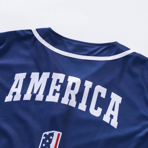 American Flag Button Down Shirt USA Baseball Jersey for Women Patriotic Shirts 4th of July Casual Tee Blouse Tops in Kuwait