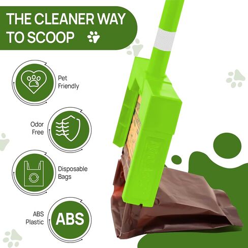 Dispoz-A-Scoop No-Touch, Safety Scoopers (96 Pack) | Disposable Pet Waste Bags, Scoop & Seal, Unscented in Kuwait