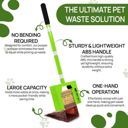 Dispoz-A-Scoop No-Touch, Safety Scoopers (96 Pack) | Disposable Pet Waste Bags, Scoop & Seal, Unscented in Kuwait