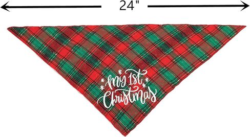 2 Pack Dog Bandana Christmas for Puppy Cat,Plaid Christmas Scarf for Dogs in Saudi Arabia