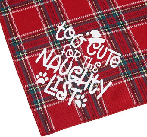 2 Pack Dog Bandana Christmas for Puppy Cat,Plaid Christmas Scarf for Dogs in Saudi Arabia
