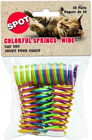 Ethical Thin Colorful Springs Cat Toy, 10-Pack, Medium Breeds in Kuwait