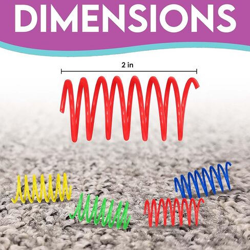Ethical Thin Colorful Springs Cat Toy, 10-Pack, Medium Breeds in Kuwait