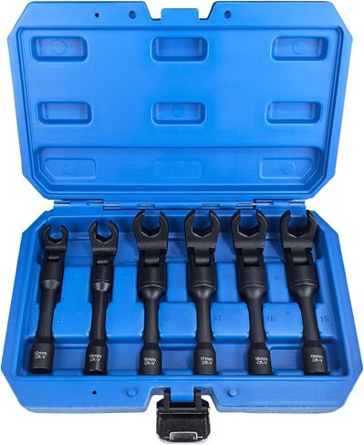12pt 1/2" Drive L-Type Diesel Injector Fuel Line Sockets Wrench Set 12/14/16/17/18/19mm in Saudi Arabia