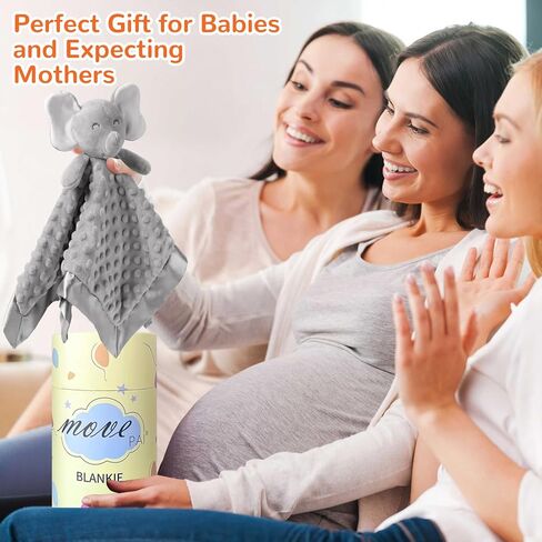 MOVEPAI Pink Elephant Baby Security Blanket Loveys for Babies Girls, 16" Soft Baby Lovey Blanket, Baby Snuggle Toy Stuffed Animals Blankie, Baby Girls Gifts for Infant and Toddler in Kuwait