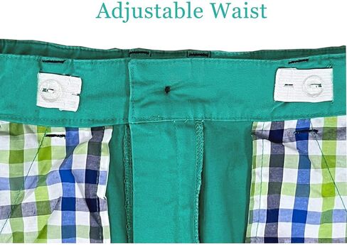 شورت للأولاد - شورت أمامي مسطح بخصر قابل للتعديل، شورت تشينو للأولاد من عمر 5 إلى 14 سنة، 6 ألوان للاختيار من بينها in Kuwait