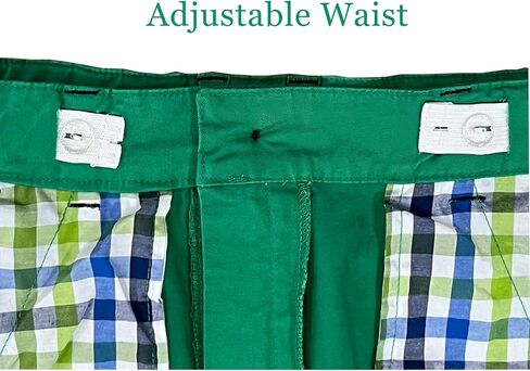 شورت للأولاد - شورت أمامي مسطح بخصر قابل للتعديل، شورت تشينو للأولاد من عمر 5 إلى 14 سنة، 6 ألوان للاختيار من بينها in Kuwait