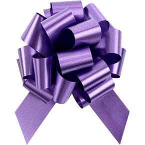 أقواس سحب شريطية مقاس 5.5 بوصة من Gift Tek، 10 أقواس سحب من الساتان - 20 حلقة، أقواس زهور بلاستيكية خضراء فورية للهدايا، أقواس كبيرة وفورية، لسلال هدايا الزفاف، والأغطية - أدوات المطاعم in Kuwait
