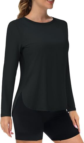 TACVASEN Women's Sun Shirt UPF 80+ Long Sleeve UV Protection Workout Shirt Lightweight Quick Dry Athletic Hiking Top in Saudi Arabia