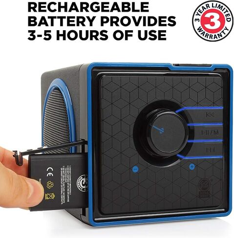 مكبر صوت بلوتوث لاسلكي محمول GOgroove BlueSYNC BX - مكبر صوت مدمج قابل لإعادة الشحن مع مدخلات NFC وAUX وUSB وميكروفون وأدوات التحكم في التشغيل لوسائط الفلاش، بطارية 4-6 ساعات (لاسلكي، فضي) in Kuwait