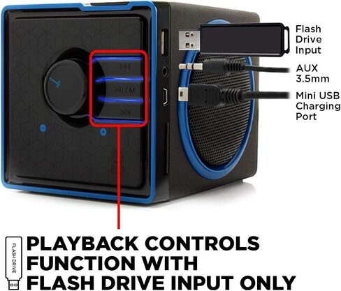 مكبر صوت بلوتوث لاسلكي محمول GOgroove BlueSYNC BX - مكبر صوت مدمج قابل لإعادة الشحن مع مدخلات NFC وAUX وUSB وميكروفون وأدوات التحكم في التشغيل لوسائط الفلاش، بطارية 4-6 ساعات (لاسلكي، فضي) in Kuwait