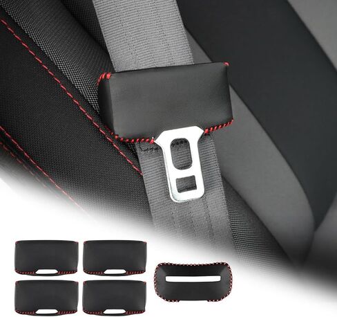 KUNGKIC Car Safety Belt Buckle Covers For 2023 2024 Subaru WRX VB S4 STI 9002 color Italian suede Seat Belt Clips Cover Anti-Scratch Seat Belt Buckle Protector Car Interior Accessories 5 Pcs in Kuwait