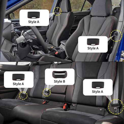 KUNGKIC Car Safety Belt Buckle Covers For 2023 2024 Subaru WRX VB S4 STI 9002 color Italian suede Seat Belt Clips Cover Anti-Scratch Seat Belt Buckle Protector Car Interior Accessories 5 Pcs in Kuwait