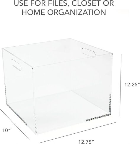 RUSSELL+HAZEL Acrylic Bloc Narrow Accessory Tray, Clear, 4.5" x 12.2" x .5" (31381) in Kuwait