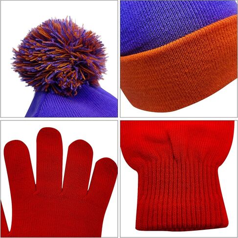 Child Beanie Knit Hat Knitted Winter Hat Costume Accessories Vintage Gloves for Halloween Cosplay in Kuwait