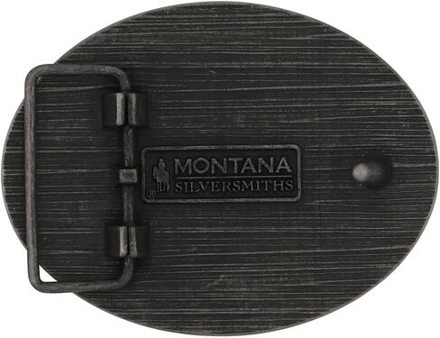 مشبك حزام غربي بيضاوي من Montana Silversmiths مرخص رسميًا من Whisky Bent Loco Gringos in Kuwait