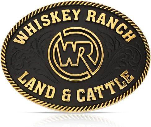مشبك حزام غربي بيضاوي من Montana Silversmiths مرخص رسميًا من Whisky Bent Loco Gringos in Kuwait