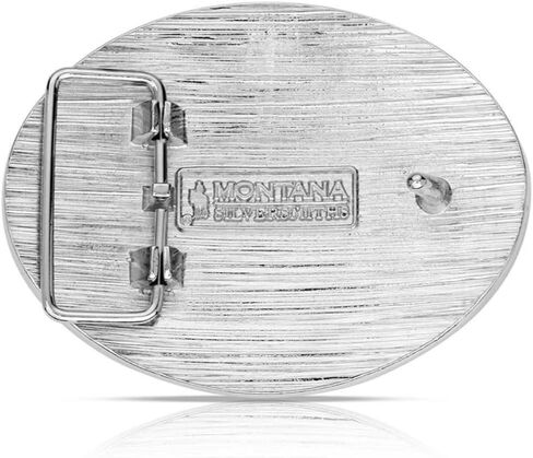 مشبك حزام غربي بيضاوي من Montana Silversmiths مرخص رسميًا من Whisky Bent Loco Gringos in Kuwait