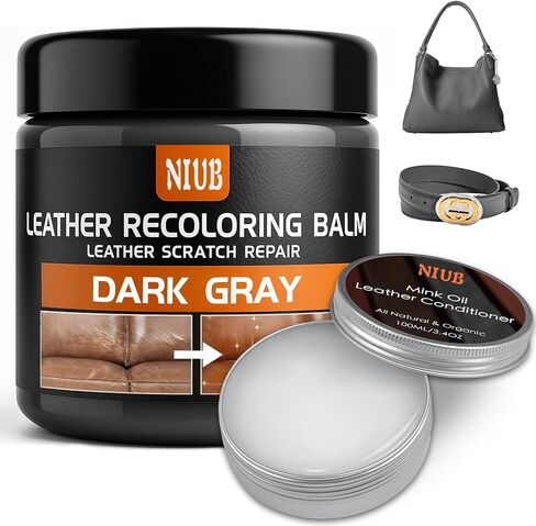 بلسم إعادة تلوين الجلد، مرمم لون الجلد، كريم جلدي لإصلاح الخدوش، كريم جلدي لأرائك الأثاث، مقاعد السيارة، حقائب الأحذية، صبغ الجلد ومرممه، يعيد الجلد الباهت والمخدوش - أسمر ضارب للصفرة in Kuwait